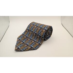 Vintage 1995 UNICEF Silk Tie Évry Cathedral France Architectural Pattern Necktie